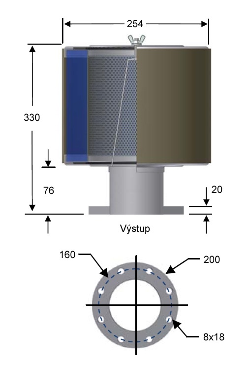 Rozměry filtru FT-245P-DN80