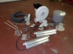 Kompletní ofukovací sestava před dodáním zákazníkovi