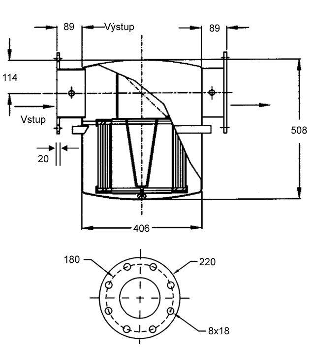 Rozměry filtru VS-275P-DN100