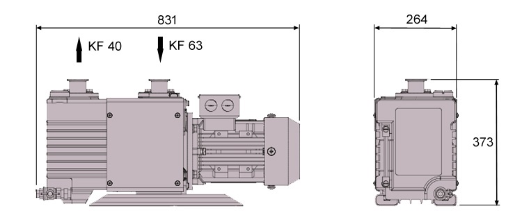 Rozměry vývěvy RH 0090 B