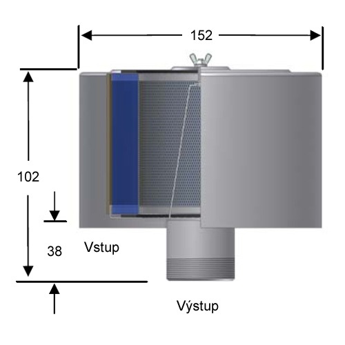 Rozměry filtrů F-15-050-100