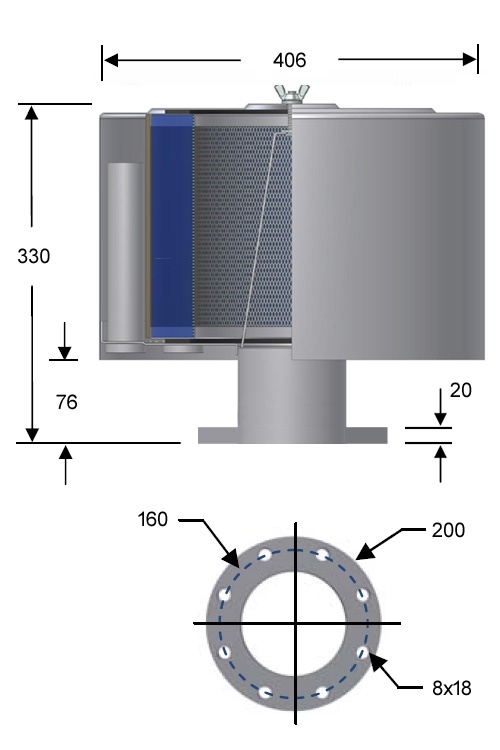 Rozměry filtrů FS / QB-235P-275P-DN80