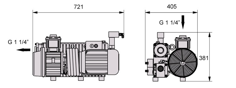 Rozměry vývěvy R5 RE 0063 B