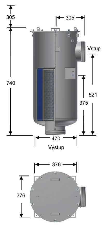 Rozměry filtru CSL-275P-601