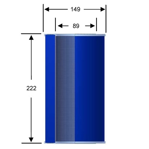 Rozměry vložky PSG 850/1