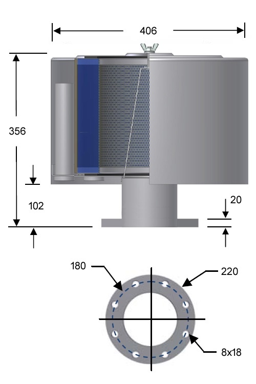 Rozměry filtrů FS / QB-235P-275P-DN100