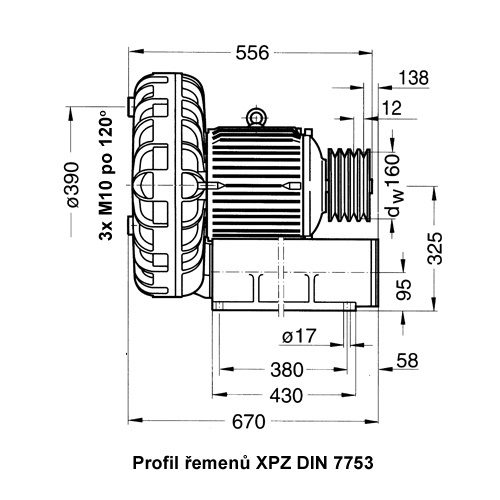 Rozměry vývěvy SD 9-1