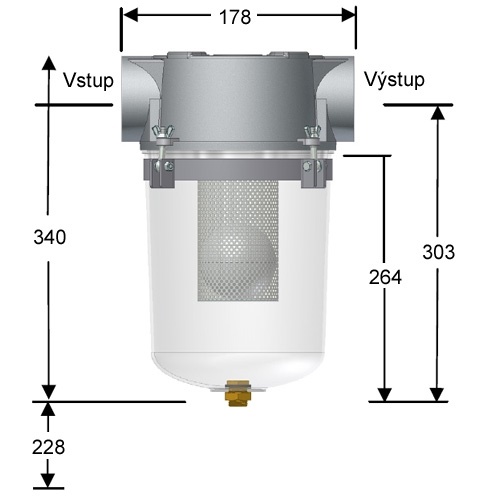Rozměry odlučovačů STS-101-151C